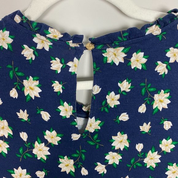 Draper James Blue Floral Midi Dress - Picture 8 of 11